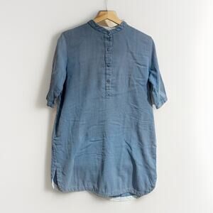 Burning Heart Clothing Women Medium Tunic Blouse Blue